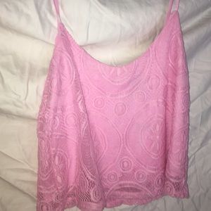 Lace flowy tank top